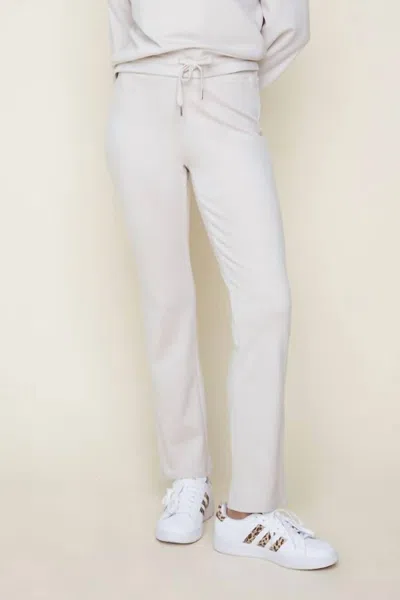 Renuar Knit Pants In Oyster In White