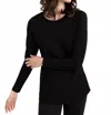 Renuar Ladies Knit Top In Black In Black
