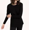 Renuar Ladies Knit Top In Black In Black