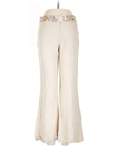 Pre-owned Renuar Linen Pants In White