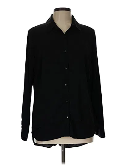 Pre-owned Renuar Long Sleeve Blouse In Black