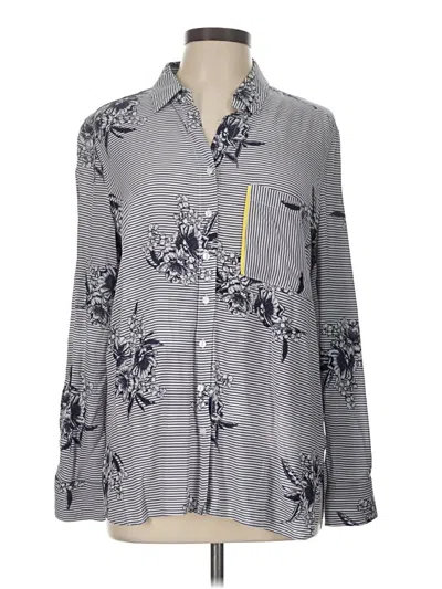 Pre-owned Renuar Long Sleeve Blouse In Gray
