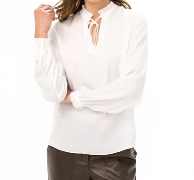 Renuar Long Sleeve Top In White