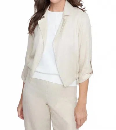 Renuar Lurex Thread Woven Blazer Jacket In Gold In Neutral