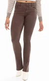 Renuar Lux Tencel Pant In Chocolate In Gold