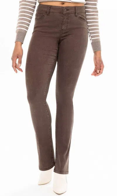 Renuar Lux Tencel Pant In Chocolate In Gold