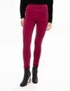 Renuar Luxe Slim Woven Pants In Beet Red In Red