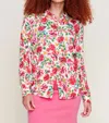 Renuar Magnolia Button Down Blouse In Magnolia Combo In Multi