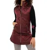 Renuar Marla Long Vest In Beets In Multi