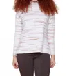Renuar Mock Neck Sweater In Tan Combo In Multi