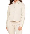 Renuar Oyster Denim Jacket  In Cream In White