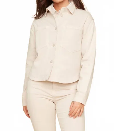 Renuar Oyster Denim Jacket  In Cream In White