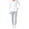 Renuar Pull On Ankle Pant In Chambray In Multi