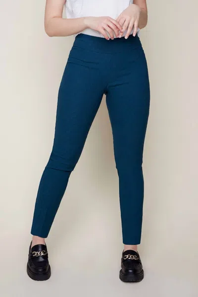 Renuar Pull On Ankle Pant In Lagoon In Pink