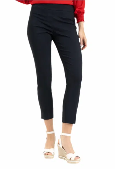 Renuar Pull On Ankle Pant In New Midnight In Blue