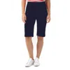 Renuar Pull On Bermuda Short In New Midnight Navy In Blue