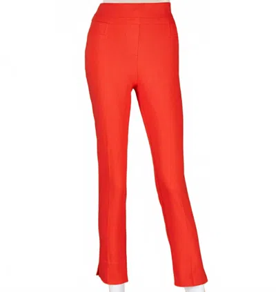 Renuar Pull On Pants In Papaya In Red