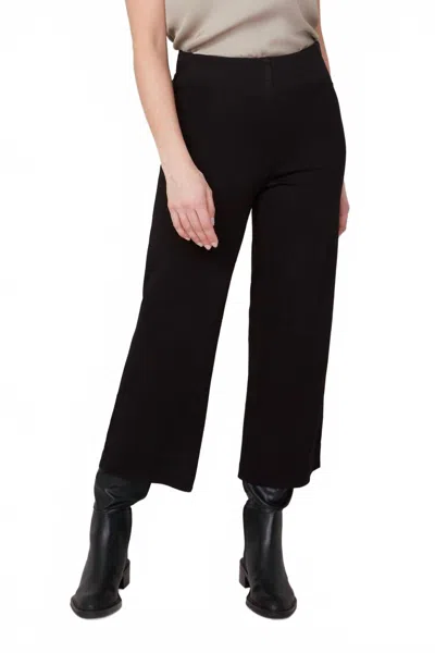 Renuar Pull On Soft Knit Crop Pant In Black