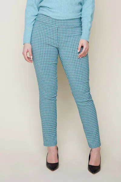 Renuar Pull On Tummy Control Ankle Pant In Peacock In Blue