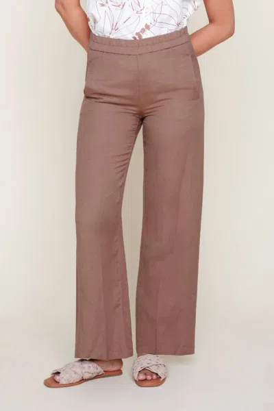 Renuar Pull-on Wide-leg Pants - Plus In Walnut In Brown
