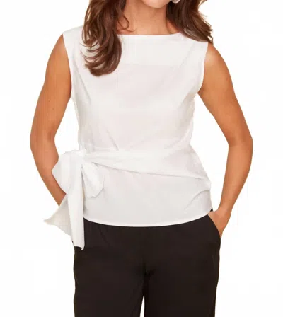 Renuar Side Tie Top In White