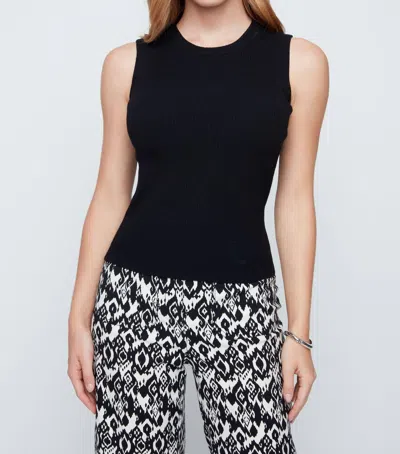 Renuar Sleeveless Knit Sweater In Black