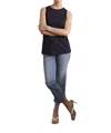 RENUAR SLEEVELESS KNIT TOP IN MIDNIGHT