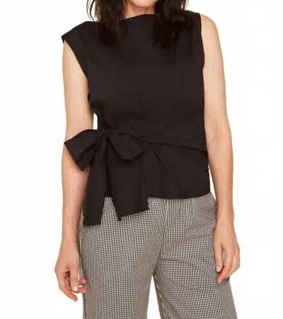 Renuar Sleeveless Tie Top In Black