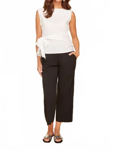 Renuar Sleeveless Tie Top In White