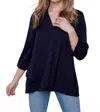 Renuar Soft And Beautiful Blouse In Midnight In Multi
