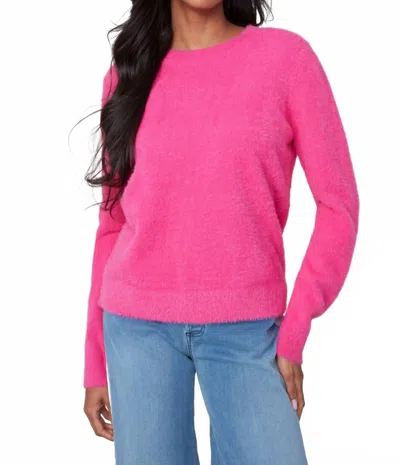 Renuar Solid Knit Sweater In Mulberry In Pink