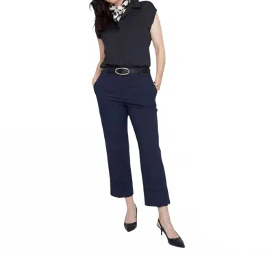 Renuar Sophisticate Cropped Trouser In Newmid In Blue
