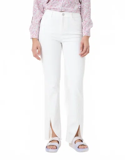 Renuar Split Hem Twill Jean In White