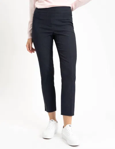 Renuar Straight Leg Side Slit Pant In Indigo