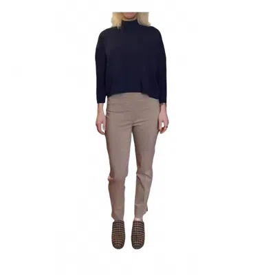 Renuar Straight Leg Woven Pant In Ecru In Gray