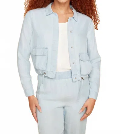 Renuar Tencel Jacket In Chambray In Blue