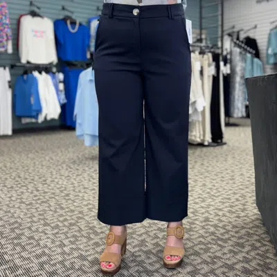 Renuar Trouser Pant With Cuffed Hem In Blue