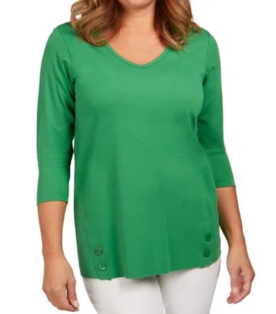 Renuar V-neck Tee In Palm In Green