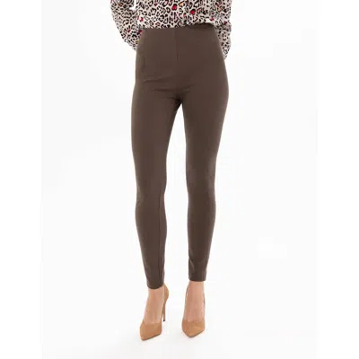 Renuar Women's Knit Pant In Black In Brown