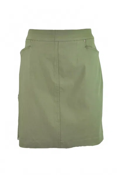 Renuar Women's Midi Skort In Sage Leaf 80696 In Multi