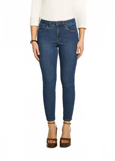 Renuar Women's Olivia Slim Ankle Denim Jean In Dark Wash In Blue