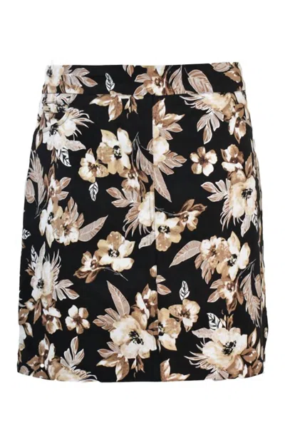 Renuar Women's Skorts In Cashew Combo In Black