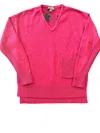 Renuar Women's V-neck Knit Sweater In Beet In Purple