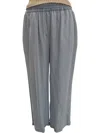 Renuar Women's Wide Leg Crop Pants In Light Blue In Gray