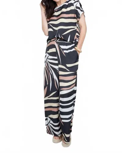 Renuar Women's Woven Pant In Mocha Combo In Black
