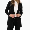 Renuar Woven Blazer Jacket In Black In Black