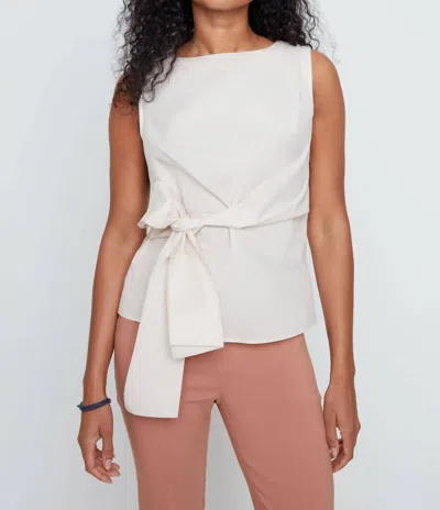 Renuar Woven Blouse In Oyster In White