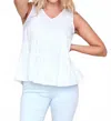 Renuar Woven Blouse In White In White
