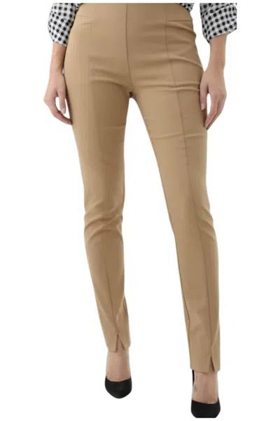 Renuar Woven Capri Pant In Cashew In Multi