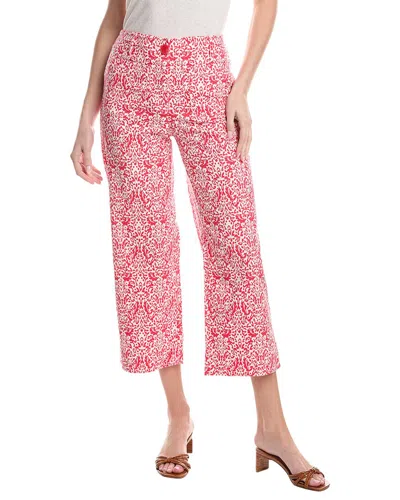 Renuar Woven Linen-blend Pant In Red